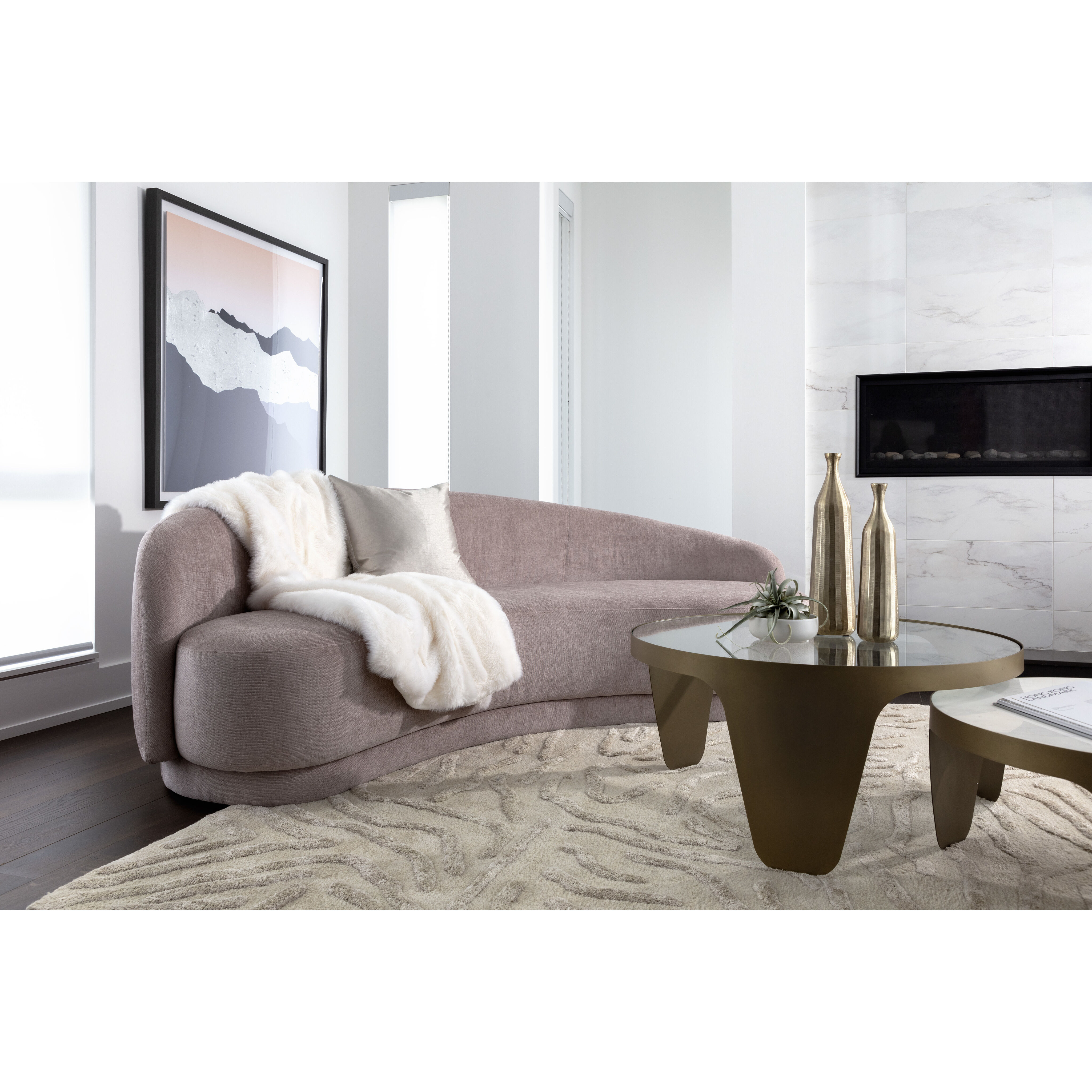 Kenya 120 X 96 inch Beige Indoor Hand-Tufted Rug, Hand-Tufted